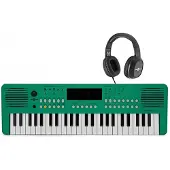 Gear4Music VISIONKEY-2 Tragbares Keyboard mit 49 Tasten Grün Bundle mit Kopfhörer