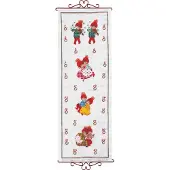 Husar Eva Rosenstand Kreuzstich Adventskalender Set – Zwerge Tanzen Design