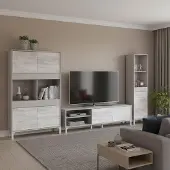Dmora Nibionno - Wohnzimmerset, Hellbeige, Modulartig