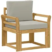vidaXL 2 Stück Outdoor-Sofagarnitur Polyester Weiß und Hellgrau
