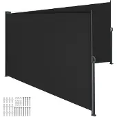 TecTake Doppel-Seitenmarkise 200 x 600 cm ausziehbar, mit Aufrollmechanismus