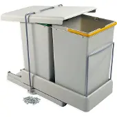 Emuca Mülltonne 2 Kästen Öffn./Automatisch 2X14L L267 H420 T440 Rechteckig