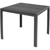 Linder Exclusiv GmbH Gartentisch Comfort 80 x 80 cm mit Nonwood Platte Gestell Aluminium