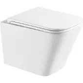 Siko SAT B-Way Wand-WC Softclose-Sitz eckig spülrandlos Whirlflush, weiß