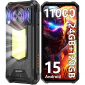 Oukitel WP53 Outdoor Handy Android 15,11000mAh,24GB+128GB/1TB Smartphone Ohne Vertrag, 128dB 6.52" HD Baustellenhandy, Camping Licht,IP68/NFC,Schwarz