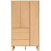 Masseno Drehtürenschrank SABBIA 110/197/55cm 3-türig Eichefarben