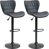 HOMCOM Barstuhl in Schwarz 47L x 51,5B x 109H cm | Gr.: onesize