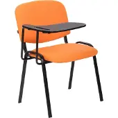 CLP Stuhl Ken mit Klapptisch Stoff mit gepolsterter Sitzfläche orange