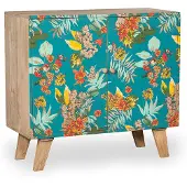 DELUKE Sideboard SVEN - Holz Mehrfarbig 85x40x90cm | Schrank Flur Schlafzimmer Kommode