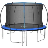 TecTake Trampolin Jumpy Ø 366 cm, GS- mit Sicherheitsnetz