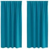 vidaXL Verdunkelungs-Vorhänge mit Ringen 2 pcs Türkis 175 x 140 cm