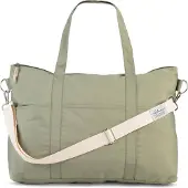 Fabrizio Reisetasche graugrün mit Reißverschluss-Hauptfach und Trolley-Aufsteckfunktion