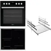 Bauknecht HEKO F500 (HIS5 EI8VS3 ES+ BU 1760C FT), Zonen-Induktionskochfeld, 4 Zone(n), Keramik, Schwarz, Berührung, 57,7 cm