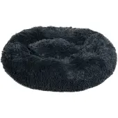 HKM Hundebett Fluffy Hundekissen Dunkelgrau 60 cm x 25 cm