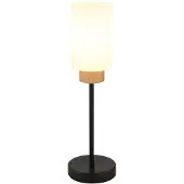 Globo Lighting Tischleuchte, Schalter, Metall schwarz matt, Glas, H 42 cm
