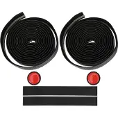 Gistuch 2pcs Radfahren Kunstleder Eva -Lenkergürtel Roadbike Antislip Bar Tape Gurt (schwarz)