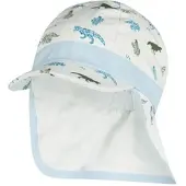 Sterntaler Schirmmütze mit Nackenschutz Saurier in weiß | Gr.: 51 cm