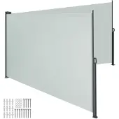 TecTake Doppel-Seitenmarkise 160 x 600 cm ausziehbar, mit Aufrollmechanismus
