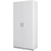 Masseno Drehtürenschrank LUGERN 91,2/197,6/53,6cm 2-türig Weiß