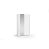 Masseno Schiebetürenschrank CERON 100/182/54,6cm 2-türig mit Spiegel Weiß