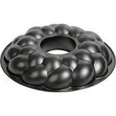 WMF Kaiser Backform, Hefekranz, rund, schwarz, Attraktive Kuchenform mit Rezept, 1 Stück