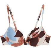 Marc O'Polo Bikini-Oberteil in Braun/ Hellblau/ Creme - 75A
