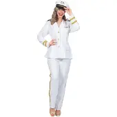 Coppens Luxus Marine-Offizierskostüm, Damen, 2-Teilig