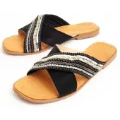 Montevita Flipp5 Flachsandale in Schwarz