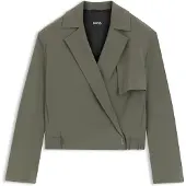 BOSS Relaxed-Fit Blazer aus japanischem Krepp Grösse 44