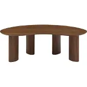 Vente-unique Couchtisch mit Nussbaumfurnier – Dunkel natur – CALYNOR