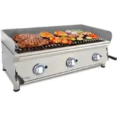 Worldmai LUX Lavastein-Gasgrill 100 cm. INOX-Tischgrill für Bar, Restaurant und Gastronomie.