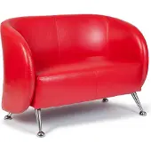 Hjh OFFICE ST. LUCIA | 2-Sitzer - Lounge Sofa Rot