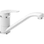 Eisl Wasserhahn Küche SPEED Spültischarmatur Weiss Chrom Schwenkbar NI182SCR-W