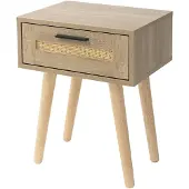 ML-Design Nachttisch mit 1 Schublade 40x50,5x30 cm Eiche Optik Schrank