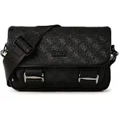 GUESS Herren Umhängetasche Boston Messenger aus Polyurethan mit Reißverschlussfach und Magnetverschluss 23 cm