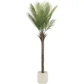 ECD-Germany Künstliche Palme 180 cm Groß im Topf für Indoor/Outdoor