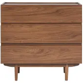 Miliboo - Kommode mit 3 Schubladen aus dunklem Holz B80 cm SANAA
