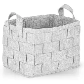 DS Produkte N8WERK Filz-Aufbewahrungstasche M - 35 x 25 x 25 cm - Hellgrau