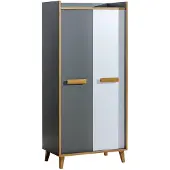 Masseno Drehtürenschrank FIABA 90/195,2/55cm 2-türig Anthrazit