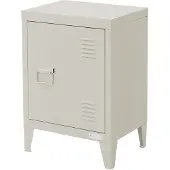 ML-Design Nachttisch in Hellgrau 40x30x58 cm aus Stahl Industriedesign