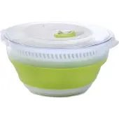EMSA Falt-Salatschleuder Basic 4l transparent/grün 4000 ml transparent / grün