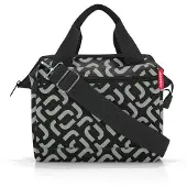 Reisenthel allrounder cross, Frau, Schultertasche, Reißverschluss, Schwarz, Grau, Muster, Schwarz