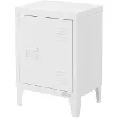 ML-Design Nachttisch in Weiß 40x30x58 cm aus Stahl Industriedesign