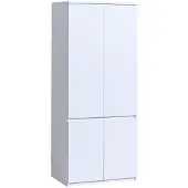 Masseno Drehtürenschrank KRYOS 80,1/195,2/52cm 2-türig Weiß