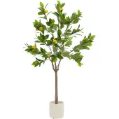 ML-Design Kunstpflanze Zitronenbaum 160 cm aus Kunststoff