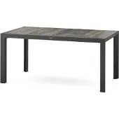 Siena Garden Silva Dining Tisch 160x90 cm – Aluminium (matt anthrazit) & Keramikplatte (washed grey)