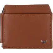 Golden Head Leder Geldklammer Kartenhalter Polo RFID Protect Clip-Scheintasche 1923 Cognac braun