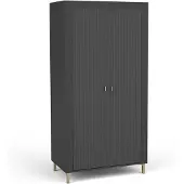 Masseno Drehtürenschrank ZELOS 96,9/193,6/56cm 2-türig Schwarz