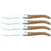 Legnoart Sirloin Steakmesser Helles Holz, 4er-set