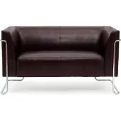 Hjh OFFICE CURACAO | 2-Sitzer - Lounge Sofa Braun
